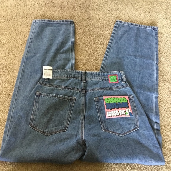 Zumiez Tori Sk8 Relaxed Fit Blue Jeans - Picture 5 of 7
